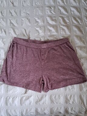 32 Degrees Cool Cozy Heathered Purple Lounge Shorts